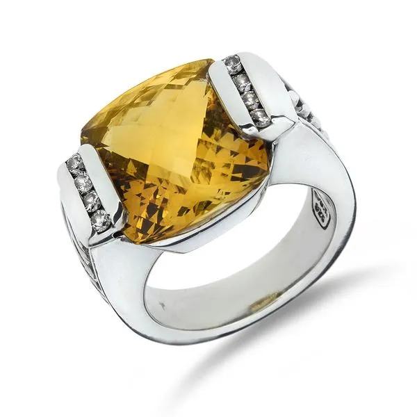 Sterling Silver Round Citrine Ring SR-3450 deals